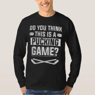 Vintage Ice Hockey Puck Pun Player Coach Fan Enthu T-Shirt