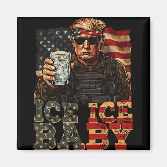 Vintage Ice Ice By Funny Trump _4  Magnet (Front)