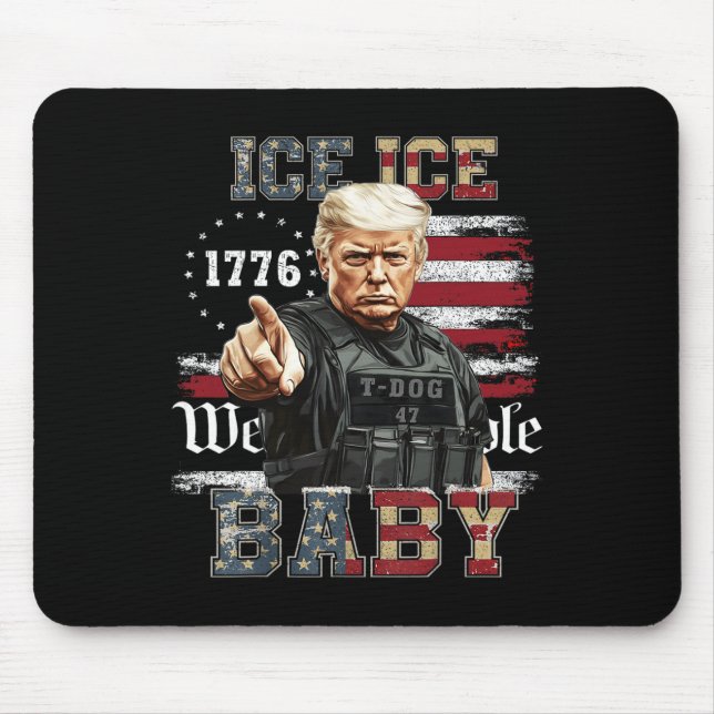 Vintage Ice Ice By Funny Trump  Mouse Pad (Front)