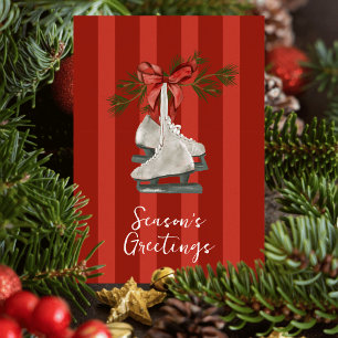 Vintage Ice Skates Holiday Card