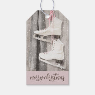 Vintage Ice Skates Merry Christmas Gift Tags