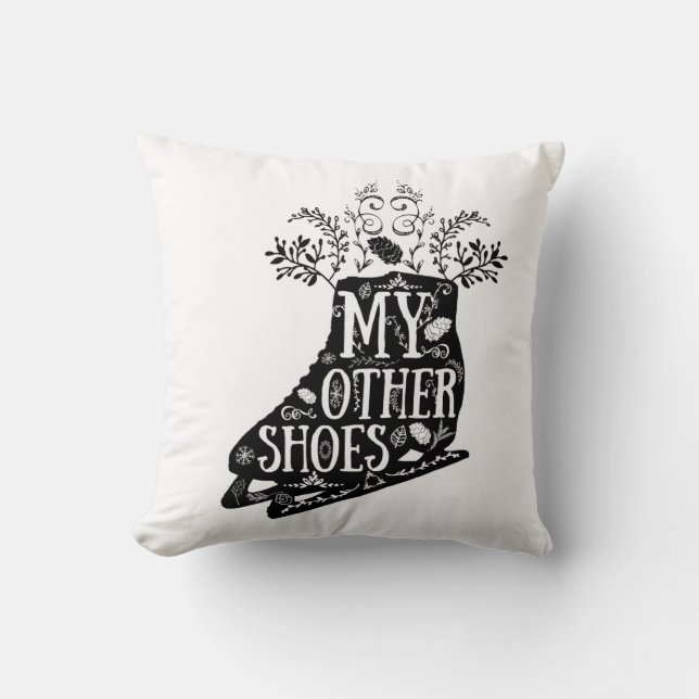 Vintage Ice Skates Pillow (Front)