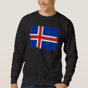 Vintage Iceland Flag Icelandic Independence Day Sweatshirt