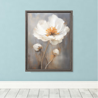 Vintage Iceland Poppy Stretched Canvas Wall Art