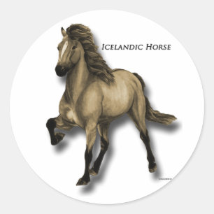 Vintage Icelandic Classic Round Sticker