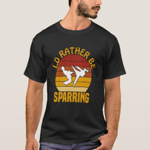 Vintage I'd Rather Sparring Sunset Taekwondo Men W T-Shirt