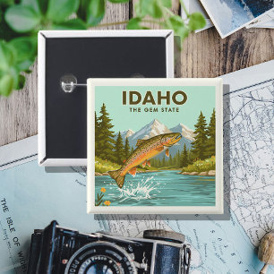 Vintage Idaho 15 Cm Square Badge