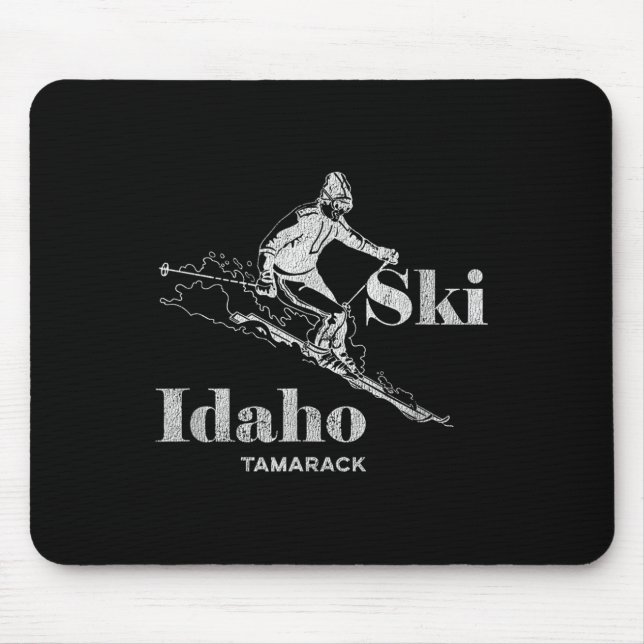Vintage Idaho Tamarack Skiing Tee  Mouse Pad (Front)