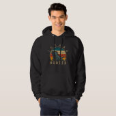 Vintage Iguana Hunter Funny Reptile Lover Hoodie (Front Full)
