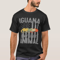 Vintage Iguana Is My Spirit Animal  American Flag