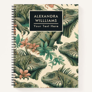 Vintage Iguana Pattern Notebook