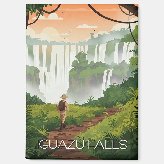 Vintage Iguazu Falls Argentina Magnet (Front)