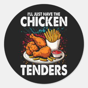 Vintage I'll Just Have The Chicken Tenders Classic Round Sticker