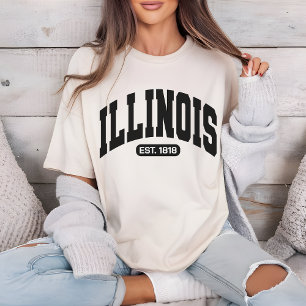 Vintage Illinois Shirt, Patriotic Gift for Women T-Shirt