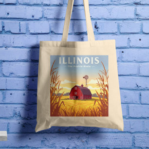 Vintage Illinois Tote Bag