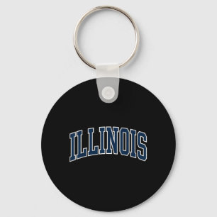 Vintage Illinois Vintage Design Men Women Kids Key Ring