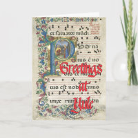 Vintage illuminated Yuletide script