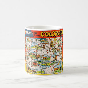 Vintage Illustrated Colordao Map Coffee Mug