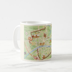 Vintage Illustrated Map of York England Coffee Mug