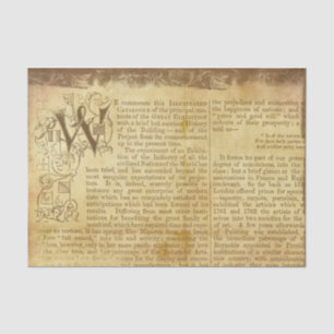 Vintage Illustrated Page of the Great Exhibition Tissue Paper