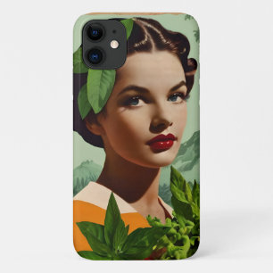 Vintage Illustrated Woman Portrait Case-Mate iPhone Case