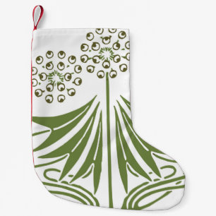 Vintage Illustration - Abstract Art Nouveau Beauti Small Christmas Stocking