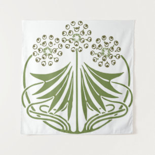 Vintage Illustration - Abstract Art Nouveau Beauti Tapestry