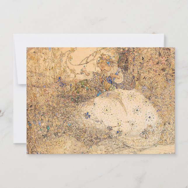 Vintage Illustration Annie French Picking Flowers (Front)