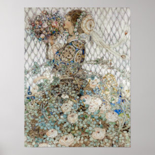 Vintage Illustration Annie French "The Rose"  Poster