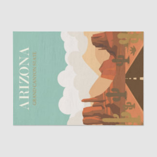 Vintage Illustration Arizona Grand Canyon State    Tissue Paper