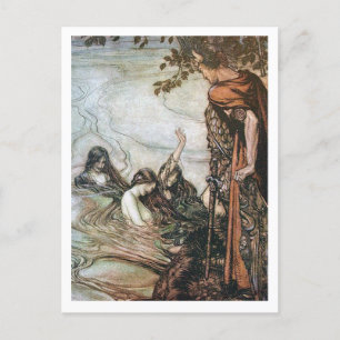 Vintage Illustration by Arthur Rackham Ring Cycle Postcard