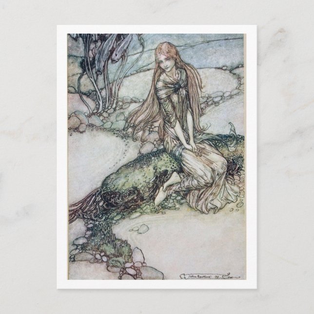 Vintage Illustration by Arthur Rackham Undine Postcard (Front)