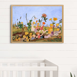 Vintage Illustration by Freddie Langeler Poster