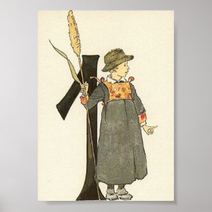 Vintage Illustration by Ottilia Adelborg Mini Poster