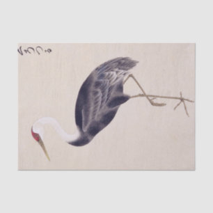 Vintage illustration: Common crane Tissue Paper