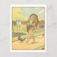 Vintage Illustration Dancing Lion with Bowtie