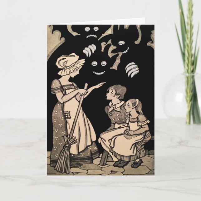 Vintage Illustration Halloween Card (Front)