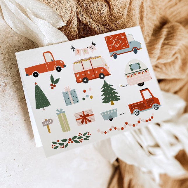 Vintage Illustration Merry Christmas Holiday Card (Creator Uploaded)