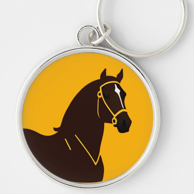 Vintage Illustration of a Horse Key Ring (Front)