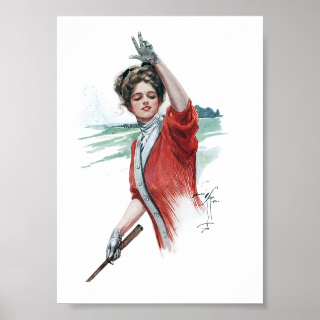 Vintage Illustration of a Woman Poster (Front)