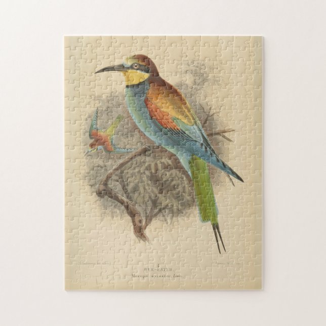 Vintage illustration of European Bee-Eater Jigsaw Puzzle (Vertical)