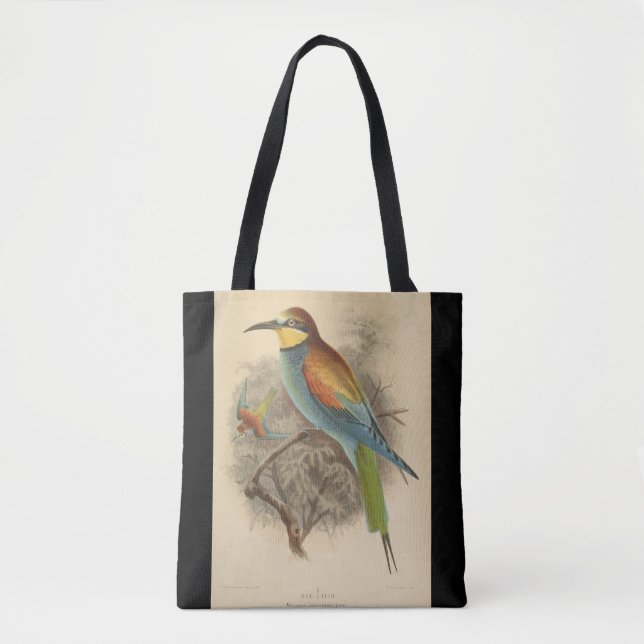 Vintage illustration of European Bee-Eater Tote Bag (Front)