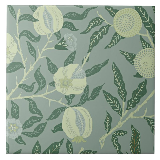 Vintage illustration of fruit or pomegranate tile (Front)