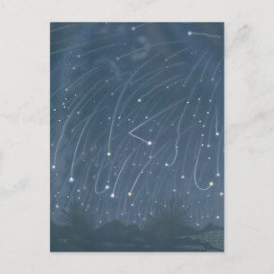 Vintage Illustration of "November Meteors" Postcard