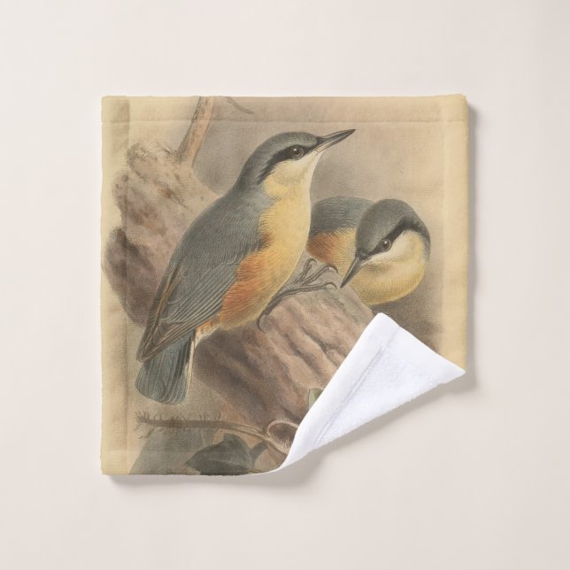 Vintage Illustration of Nuthatch Wash Cloth (Wash Cloth)