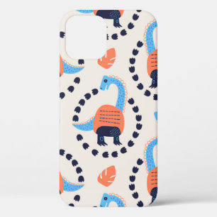 Vintage illustration of seamless pattern with a di iPhone 12 case