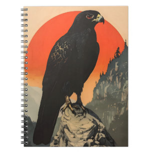 Vintage Illustration of the Black Falcon Notebook
