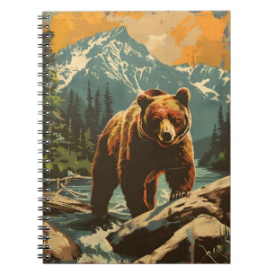 Vintage Illustration of the Brown Bear Notebook