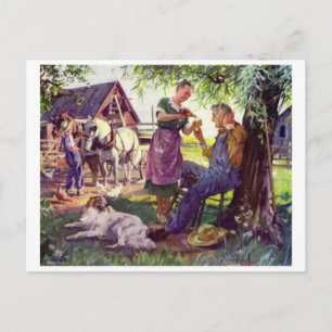 Vintage Illustration Postcard