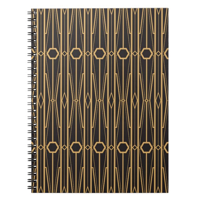 vintage illustration. Seamless geometric ornament  Notebook (Front)
